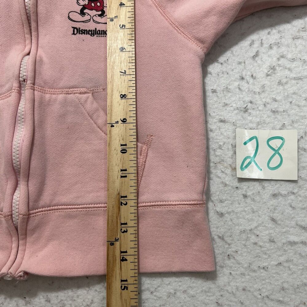 Disney Parks Girl's Small Full Zip Pink Mickey Mouse Sequin Fleece Hoodie - Picture 7 of 11